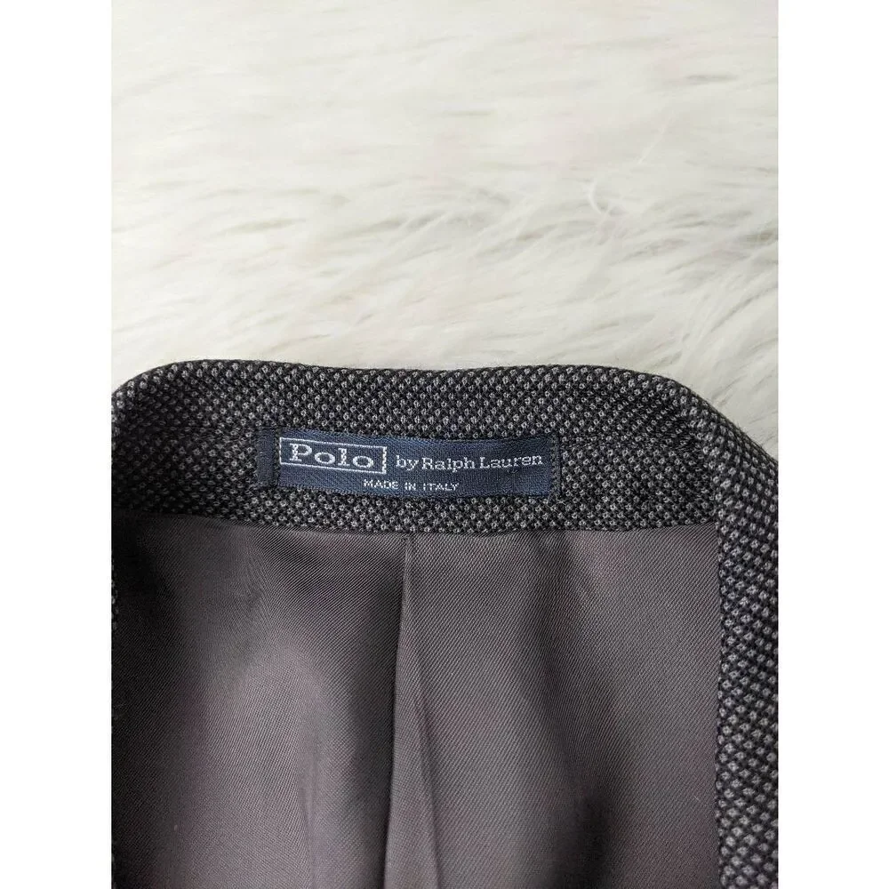 Ralph Lauren Polo line Grey‎ Italian Wool Blazer 44 Regular 44R Made in Italy
